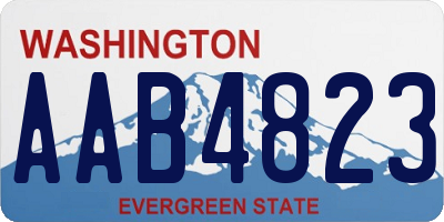 WA license plate AAB4823