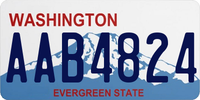 WA license plate AAB4824
