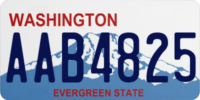 WA license plate AAB4825