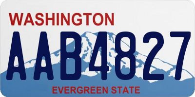 WA license plate AAB4827