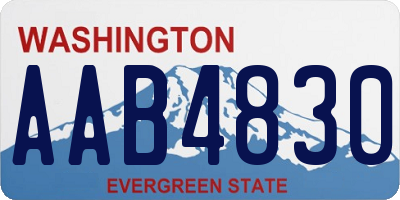 WA license plate AAB4830