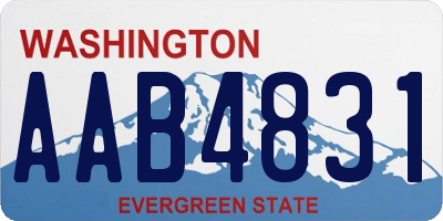 WA license plate AAB4831