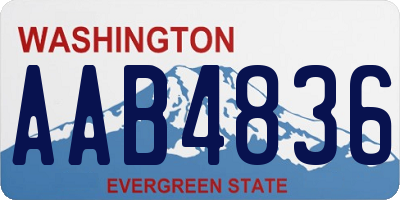 WA license plate AAB4836