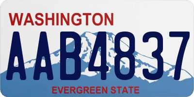 WA license plate AAB4837