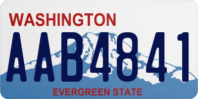 WA license plate AAB4841