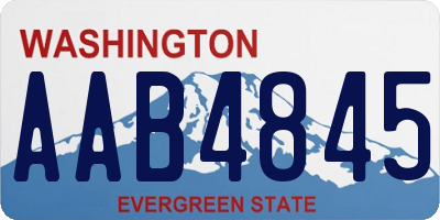 WA license plate AAB4845