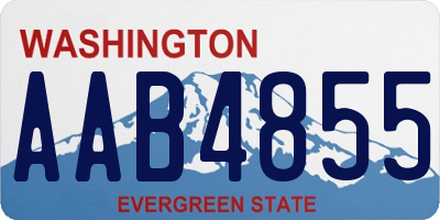 WA license plate AAB4855