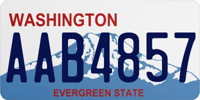 WA license plate AAB4857