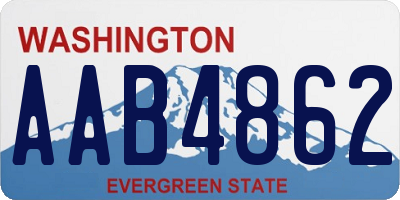 WA license plate AAB4862