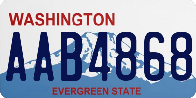 WA license plate AAB4868