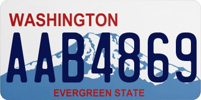 WA license plate AAB4869