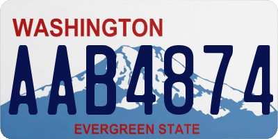 WA license plate AAB4874