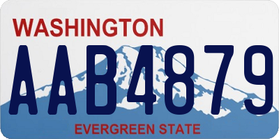 WA license plate AAB4879
