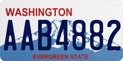 WA license plate AAB4882