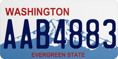 WA license plate AAB4883