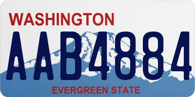WA license plate AAB4884