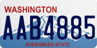 WA license plate AAB4885