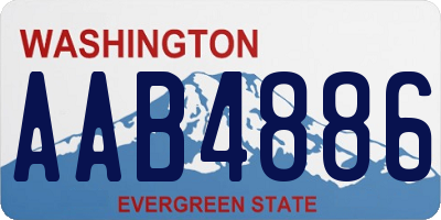 WA license plate AAB4886