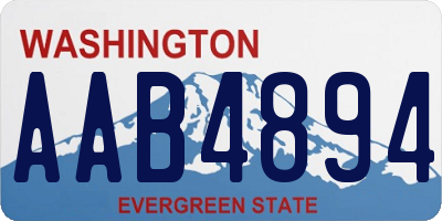 WA license plate AAB4894