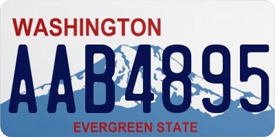 WA license plate AAB4895