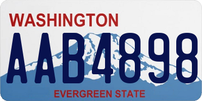 WA license plate AAB4898