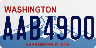 WA license plate AAB4900