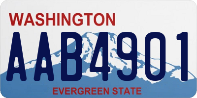 WA license plate AAB4901
