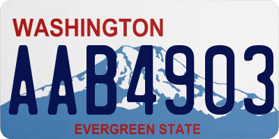 WA license plate AAB4903