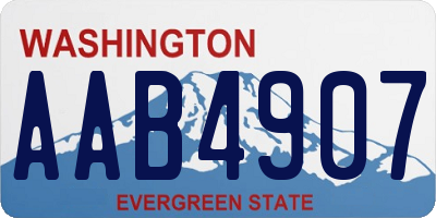 WA license plate AAB4907