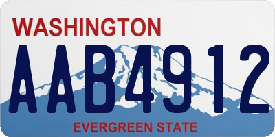 WA license plate AAB4912