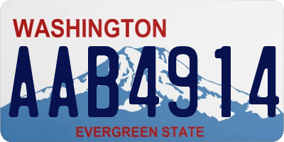 WA license plate AAB4914
