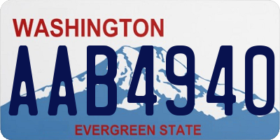 WA license plate AAB4940