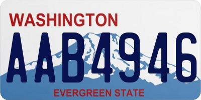WA license plate AAB4946