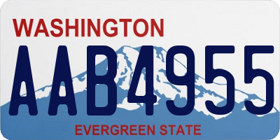 WA license plate AAB4955