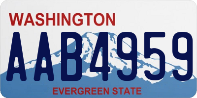 WA license plate AAB4959