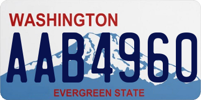 WA license plate AAB4960
