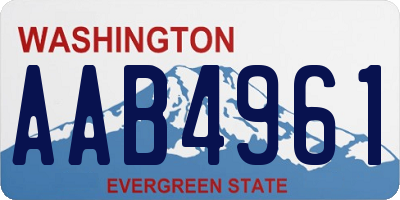 WA license plate AAB4961