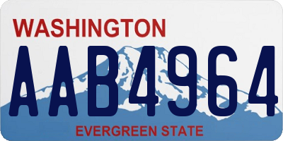 WA license plate AAB4964