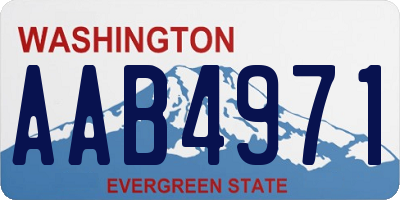 WA license plate AAB4971