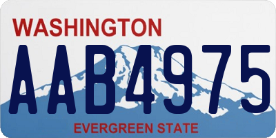 WA license plate AAB4975