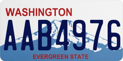 WA license plate AAB4976
