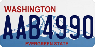 WA license plate AAB4990