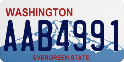 WA license plate AAB4991