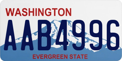 WA license plate AAB4996