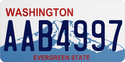 WA license plate AAB4997