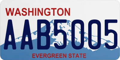 WA license plate AAB5005