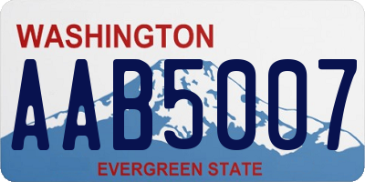 WA license plate AAB5007