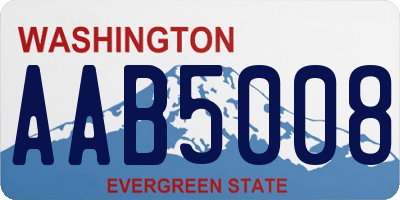 WA license plate AAB5008