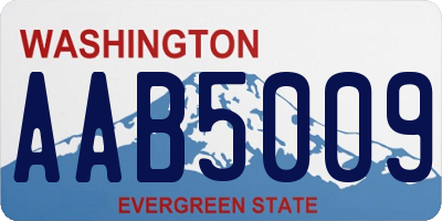 WA license plate AAB5009