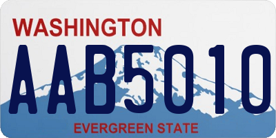 WA license plate AAB5010